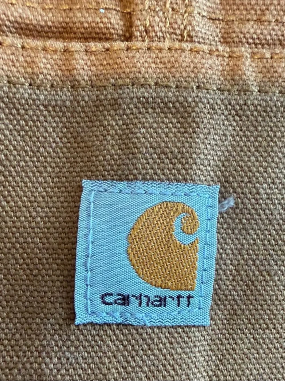 Carhartt Kids Tan Canvas Utility Overalls